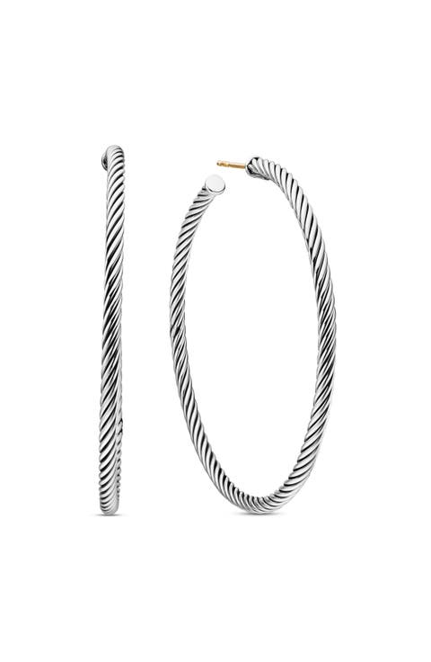 Sculpted Cable Hoop Earrings