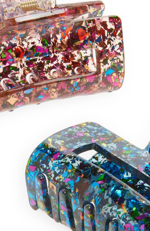 Cara 2-pack Confetti Lucite Hair Jaw Clips In Multi