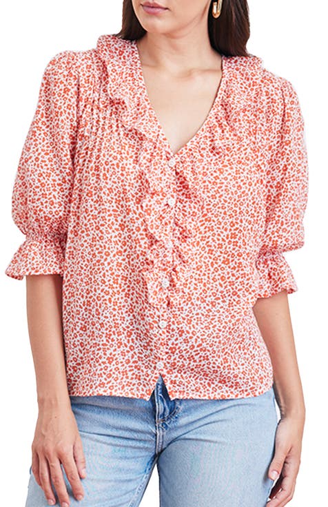 Chloe Cotton Ruffle Shirt