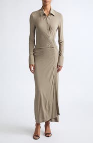 Helmut Lang Asymmetric Long Sleeve Dress