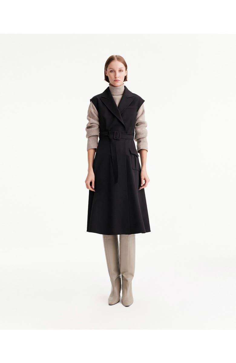 THEO The Label Aphrodite Belted Sleeveless Coat Dress, Alternate, color,