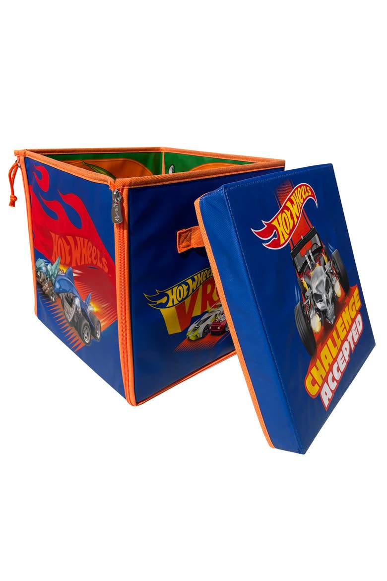 Hot Wheels 300 Car Storage Cube Bin & Playmat, Alternate, color, Multicolored