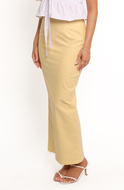 Petal And Pup Petal & Pup Mera Cotton & Linen Maxi Skirt In Yellow