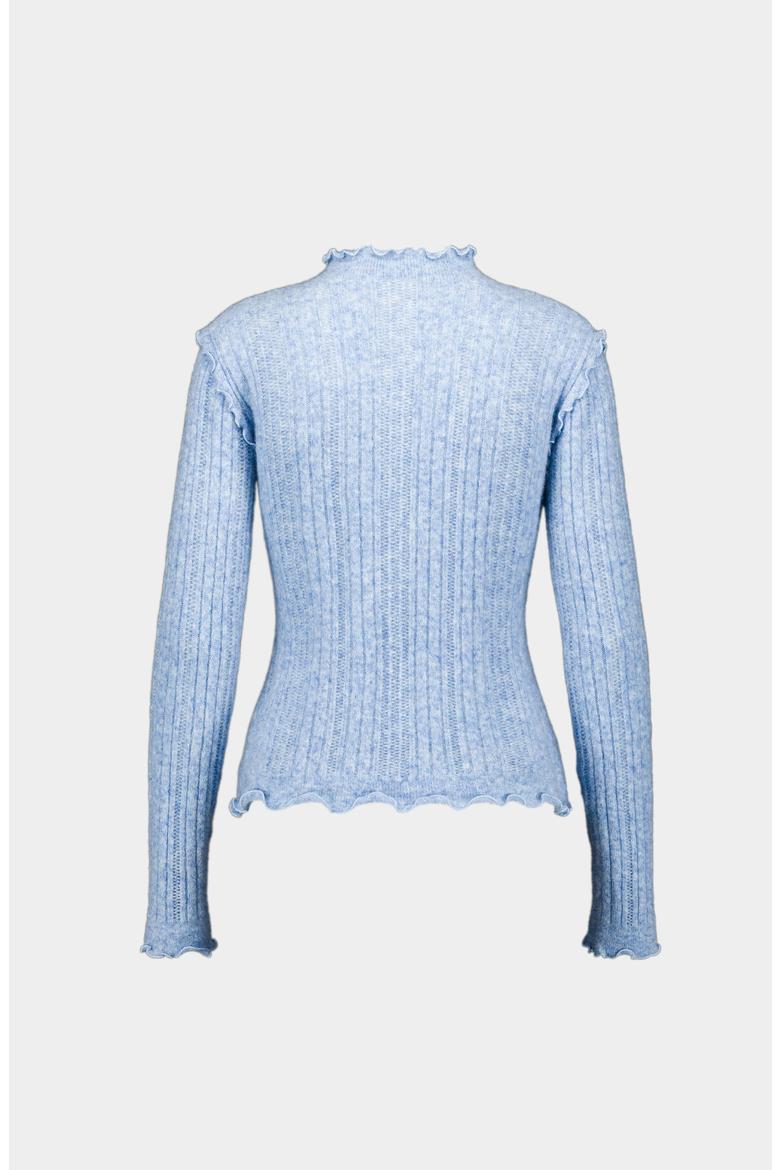 Frill Knit Top, Alternate, color, Ice Blue