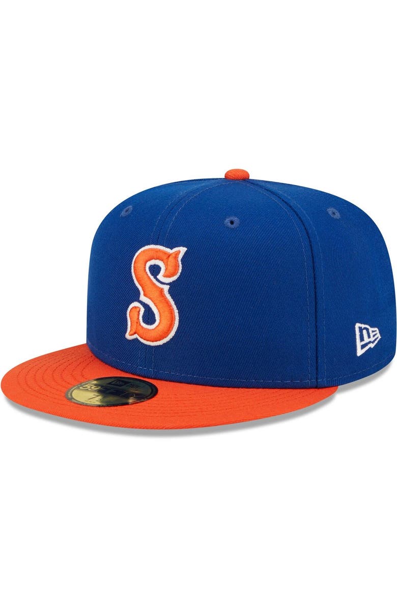 New Era Men's New Era Blue Syracuse Mets Authentic Collection 59FIFTY Fitted Hat, Alternate, color, 