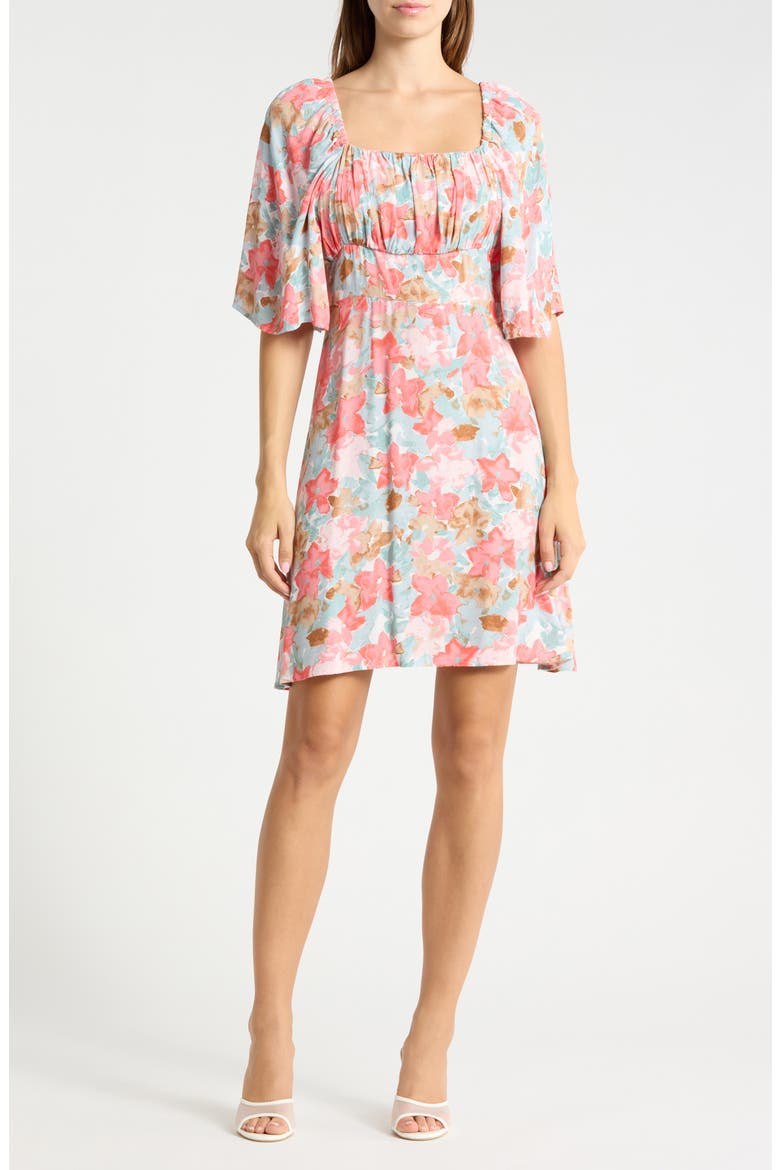 Floral Print Dress, Main, color, MULTI FLOWER