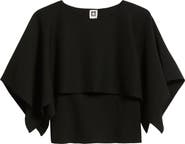 Anne Klein Boat Neck Sweater Cape