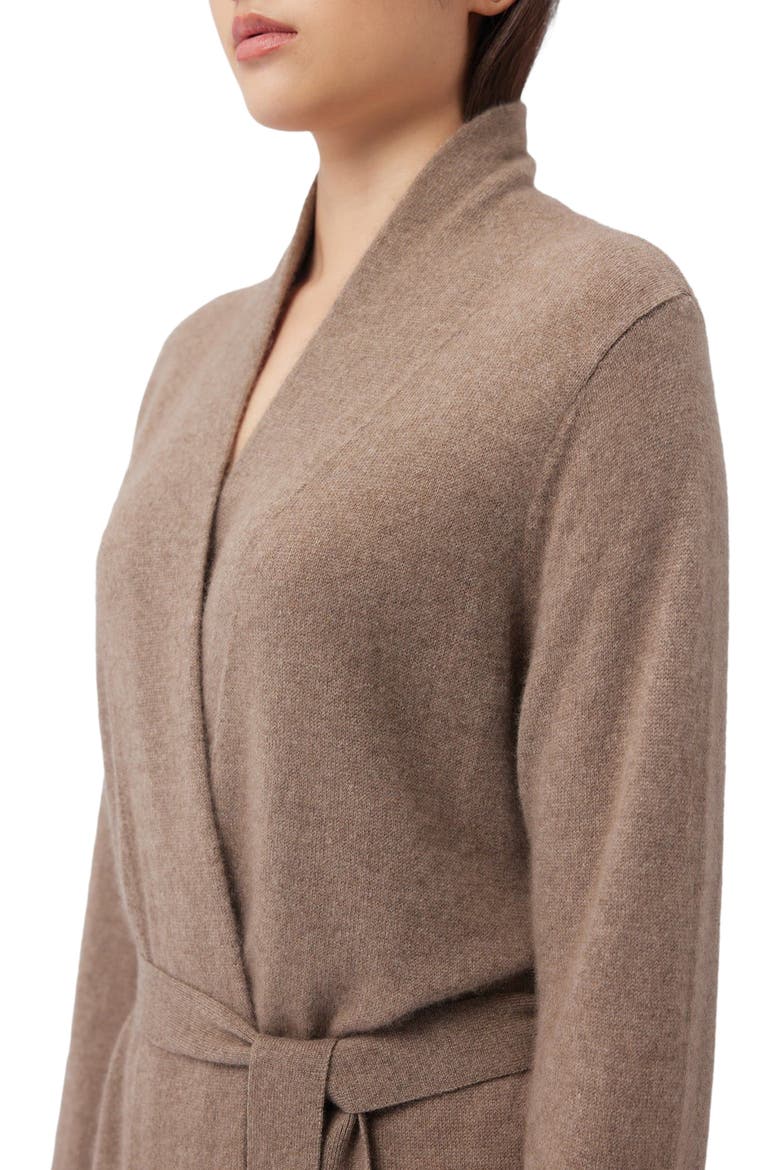 Long Cashmere Robe, Alternate, color, taupe