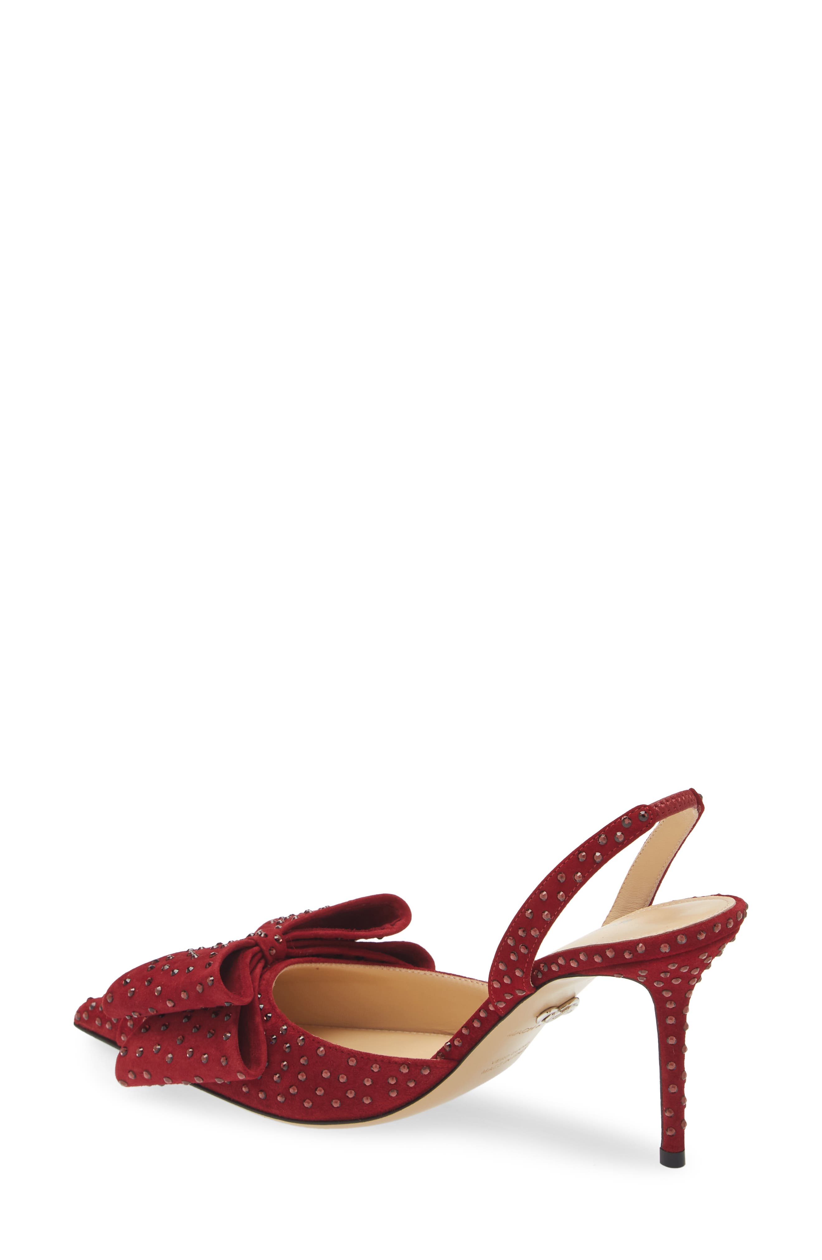 Mach & Mach Le Cadeau Bow Crystal Pointed Toe Slingback Pump, Alternate, color, 