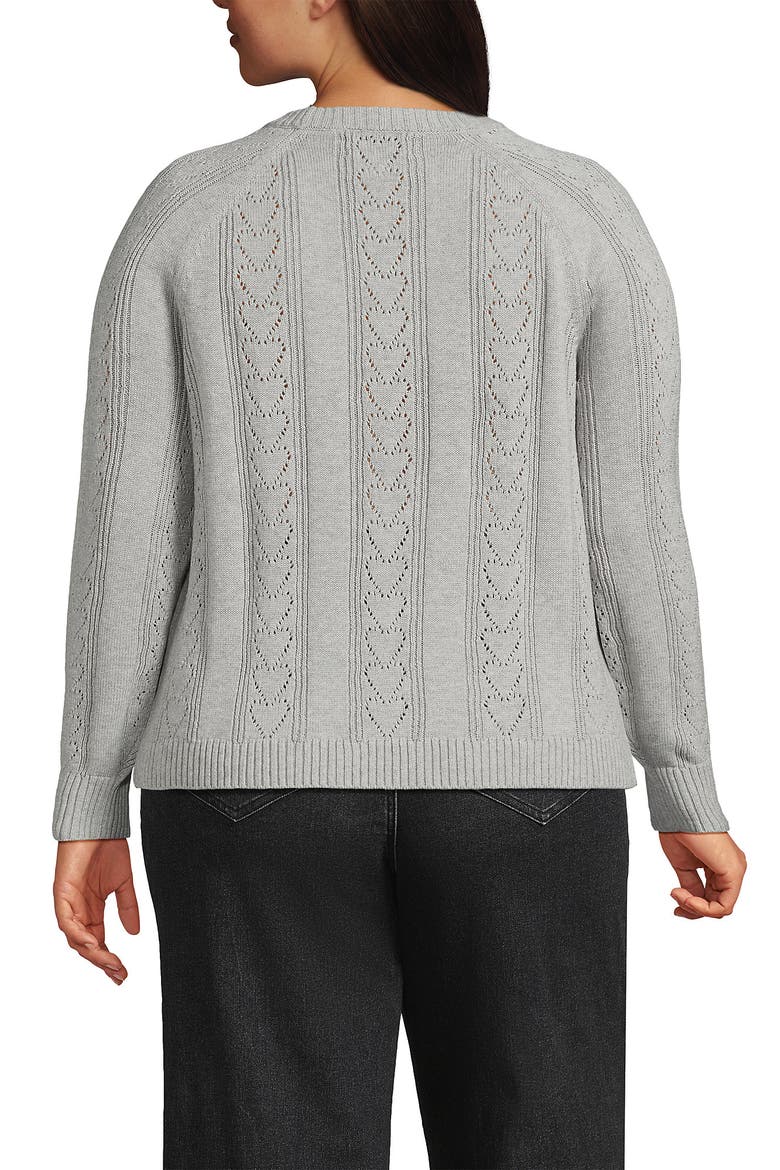 Drifter Jacquard Raglan Crew Neck Sweater, Alternate, color, Gray Heather