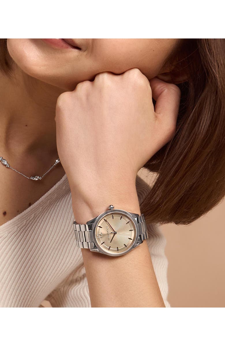 Olivia Burton Radiate Bracelet Watch, 38mm, Alternate, color, Beige