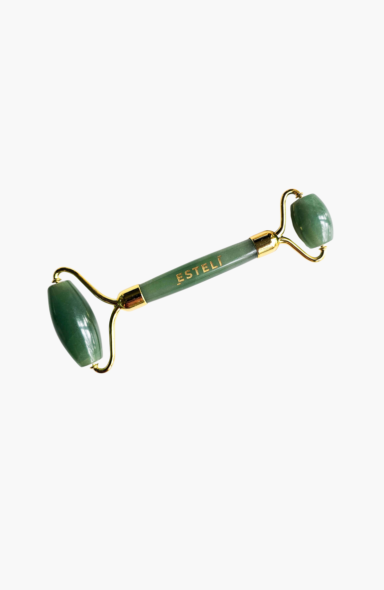 Esteli Aventurine Facial Roller, Alternate, color, Dark Green
