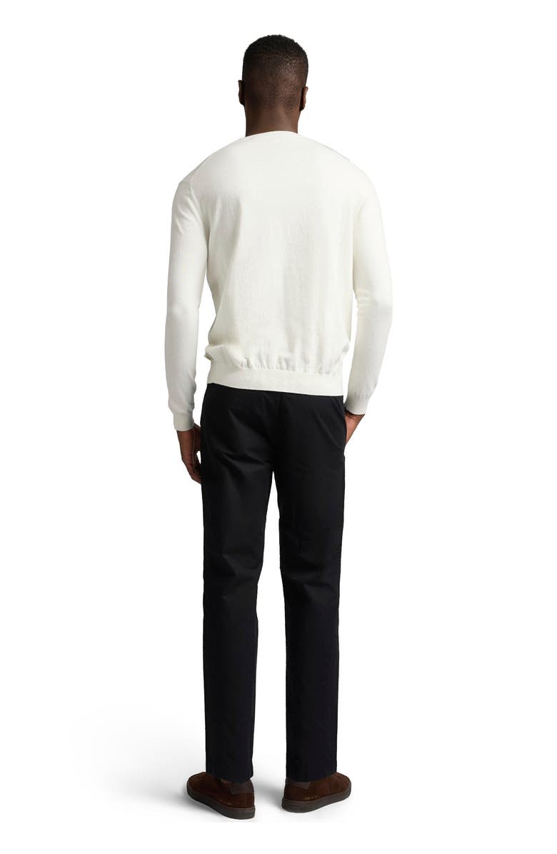 Onia Fine Cotton Knit Long Sleeve Crewneck Sweater, Alternate, color, Egret