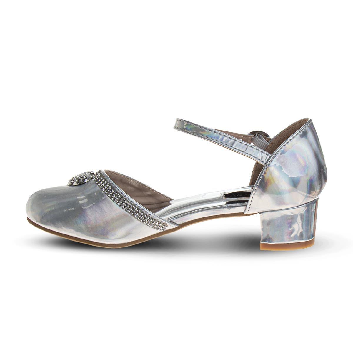 BADGLEY MISCHKA Low Heeled Dress Shoes, Alternate, color, Silver Hologarphic
