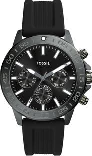 Fossil Bannon Multifunction Silicone Strap Watch, 45mm