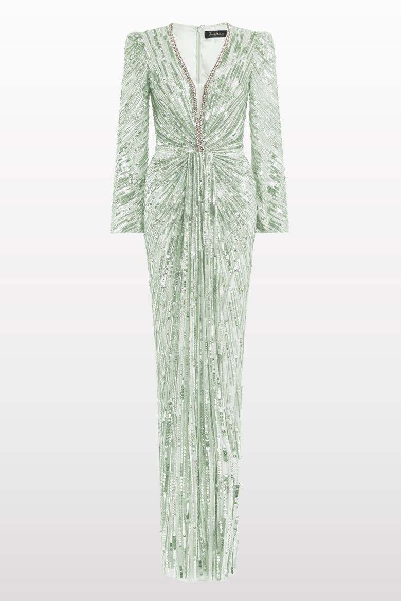 Darcy Sequin-Embellished Dress, Alternate, color, Eau Du Nil