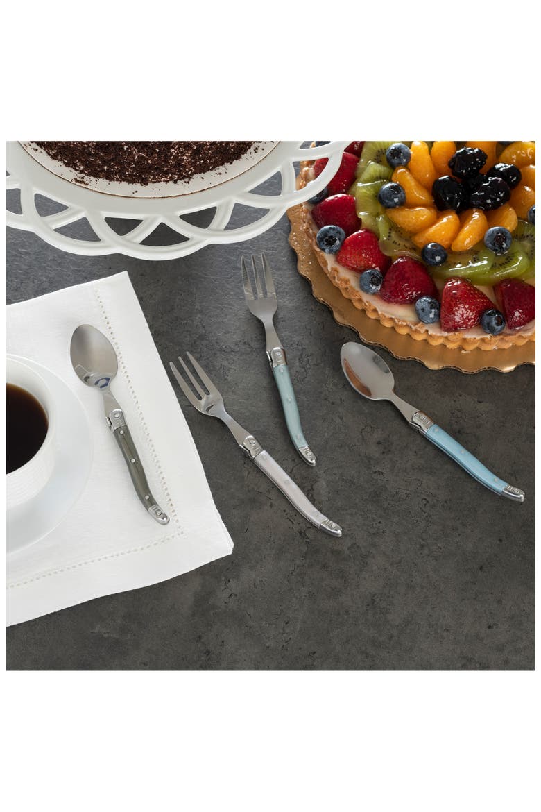 Laguiole Cocktail Utensil Set, Alternate, color, GREEN/ BABY BLUE/ SILVERY