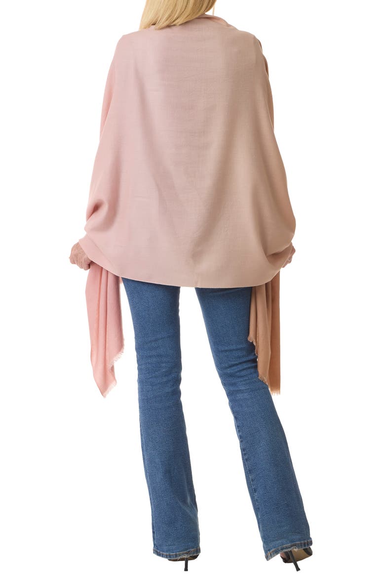 Dip Dye Wool & Cashmere Wrap, Alternate, color, MAUVE ROSE/MINK