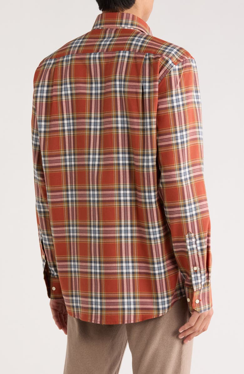 Barbour Singsby Thermo Plaid Button-Down Shirt, Alternate, color, Rust