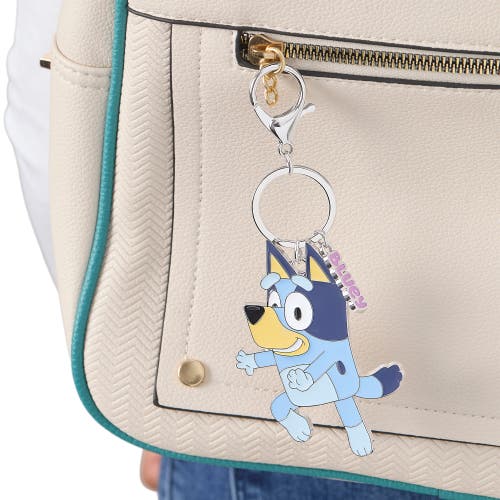 Bluey And Bingo Enamel Charm Keychains, 2 Pack Set In Metallic
