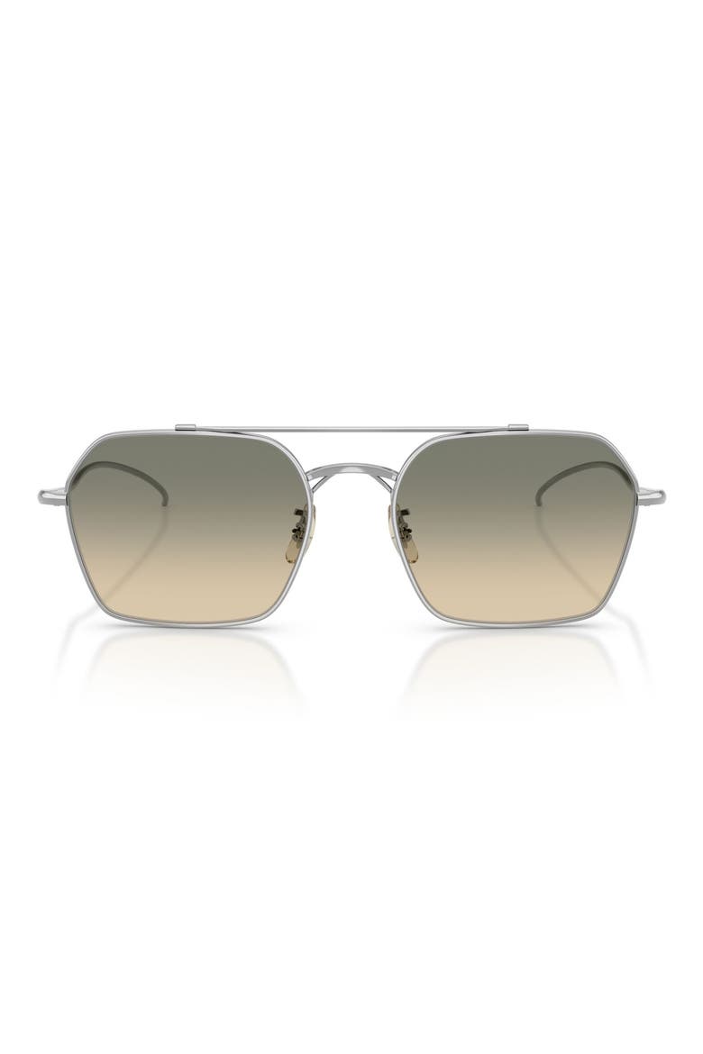TK-15 53mm Geometric Sunglasses, Main, color, SILVER / ENOKI GRADIENT