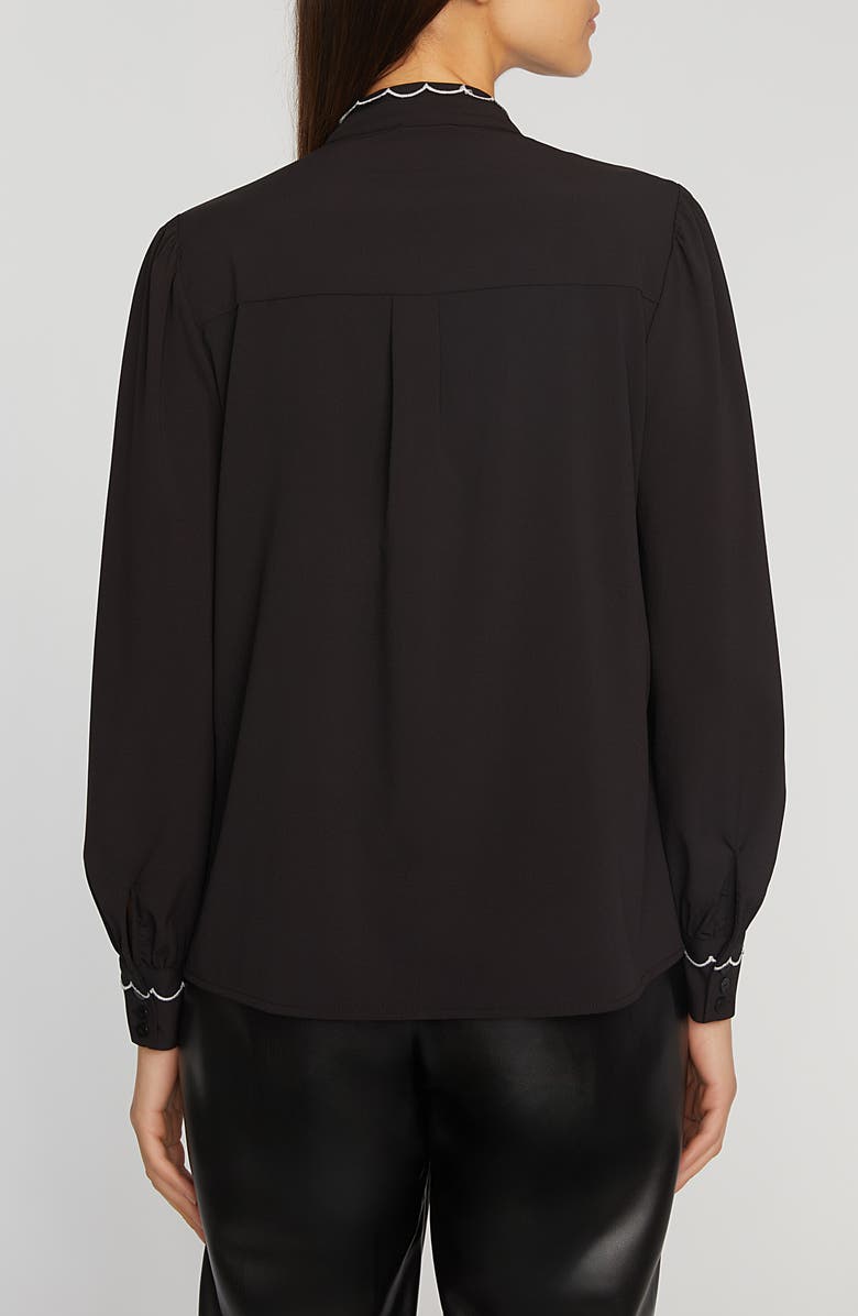Elie Tahari The Rae Scallop Shirt, Alternate, color, 