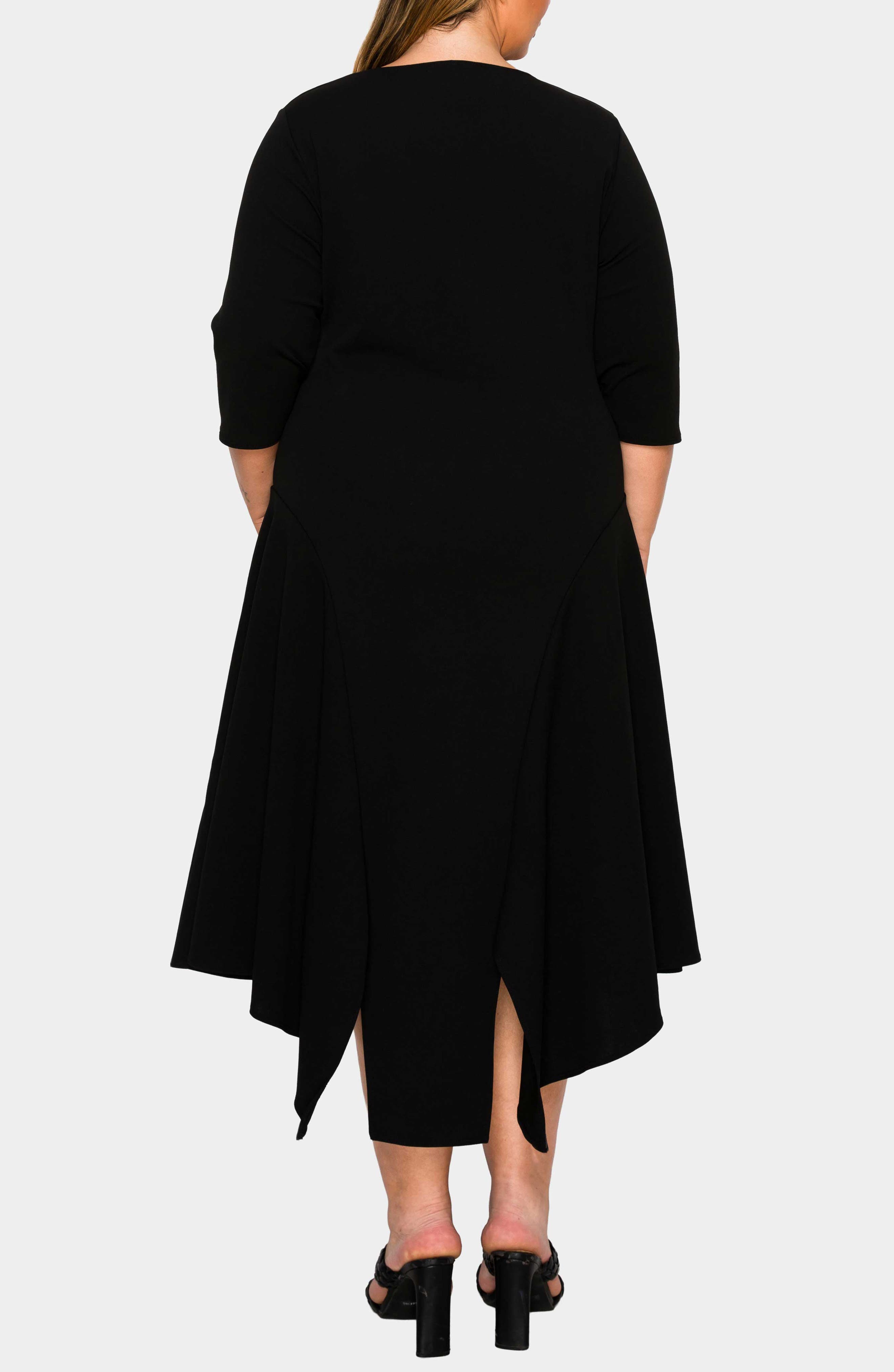 Vida Asymmetric Split Hem Crepe Maxi Dress - image 2