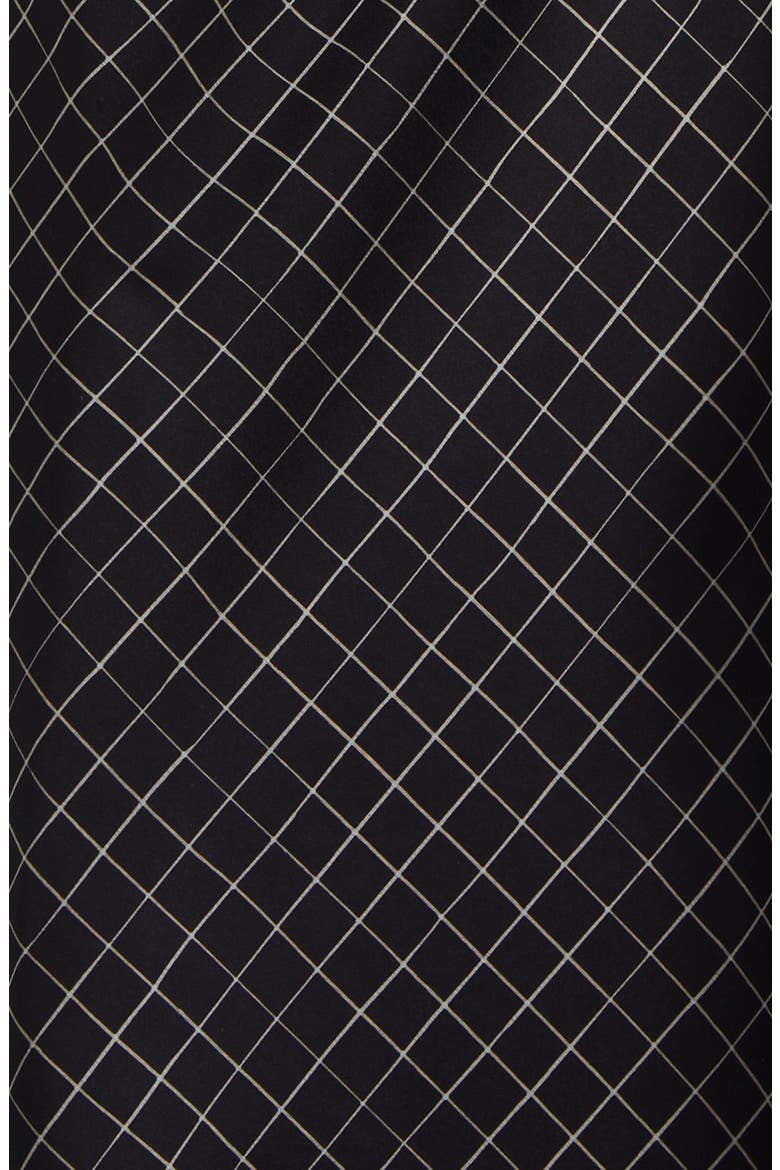 Trellis Plaid Sleeveless Midi Wrap Dress, Alternate, color, BLACK/ CREAM
