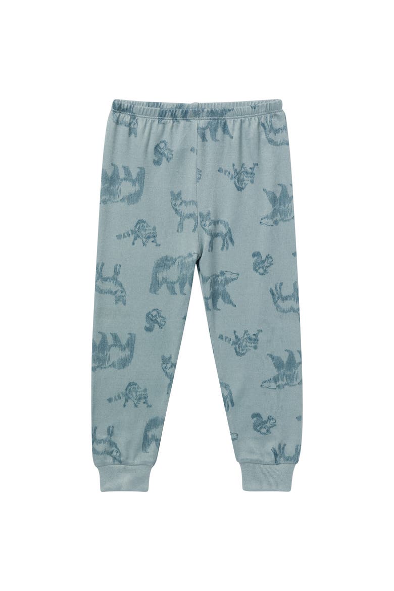 Hacci Sung Fit Footless Pajama Set, Alternate, color, Blue Animals