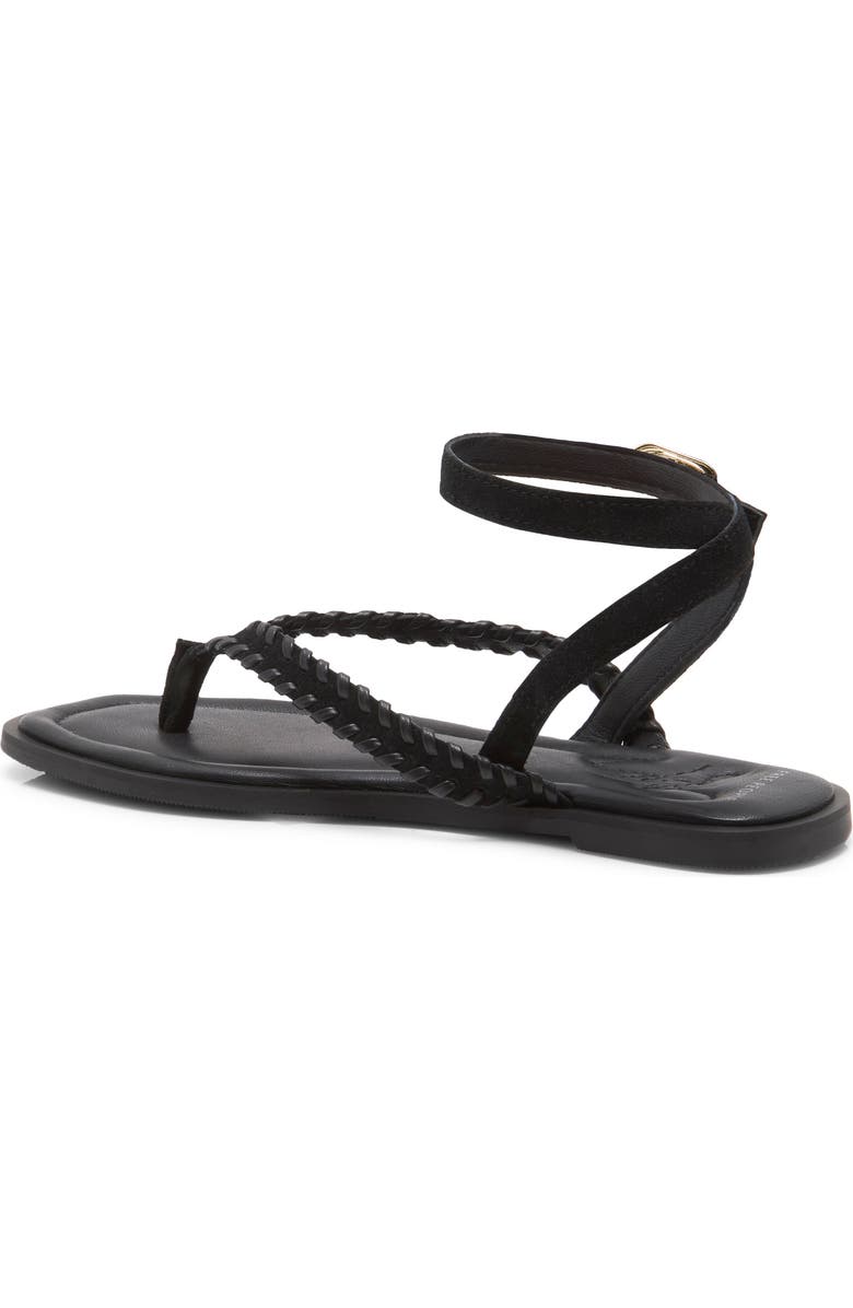 Free People Waverly Whipstitch Ankle Strap Sandal, Alternate, color, Black Tide