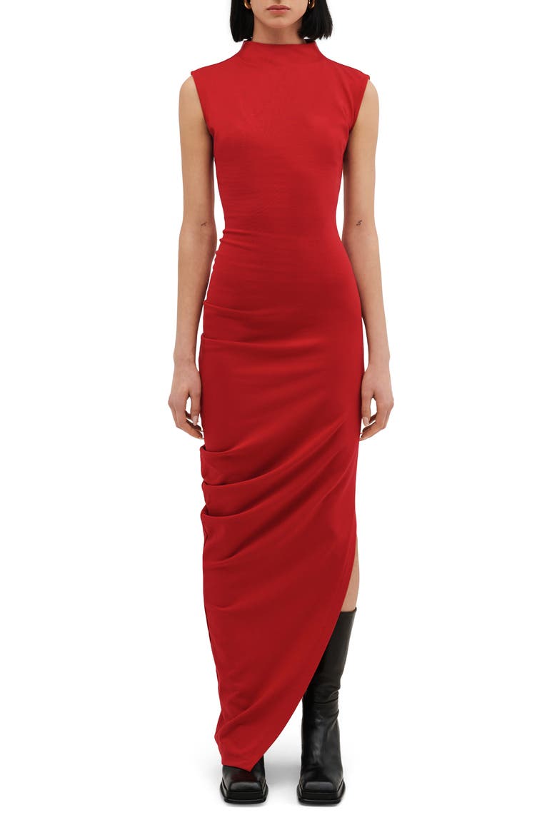 Copenhagen Sleeveless Gown, Main, color, RED