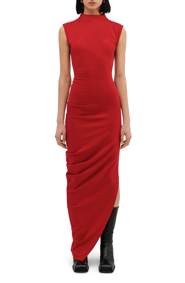 Two Lines by Marcella Copenhagen Sleeveless Gown, Main, color, Red