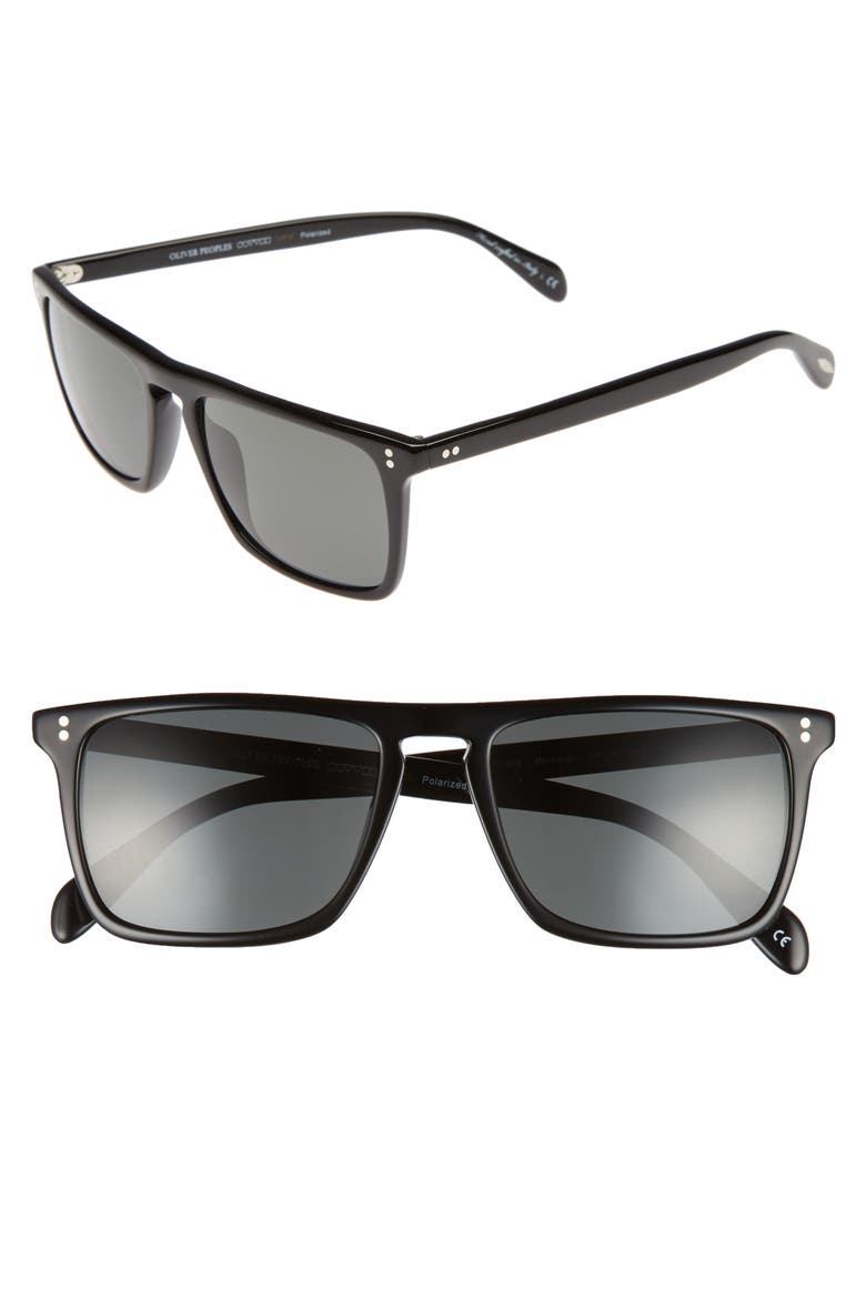 Bernardo 54mm Polarized Sunglasses, Main, color, BLACK