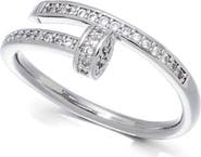 Adornia Cubic Zirconia Nail Bypass Ring