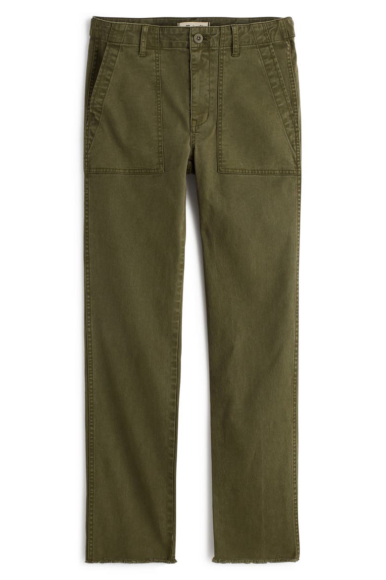 Garment Dyed Slim Straight Leg Utility Pants, Alternate, color, FADED OLIVE
