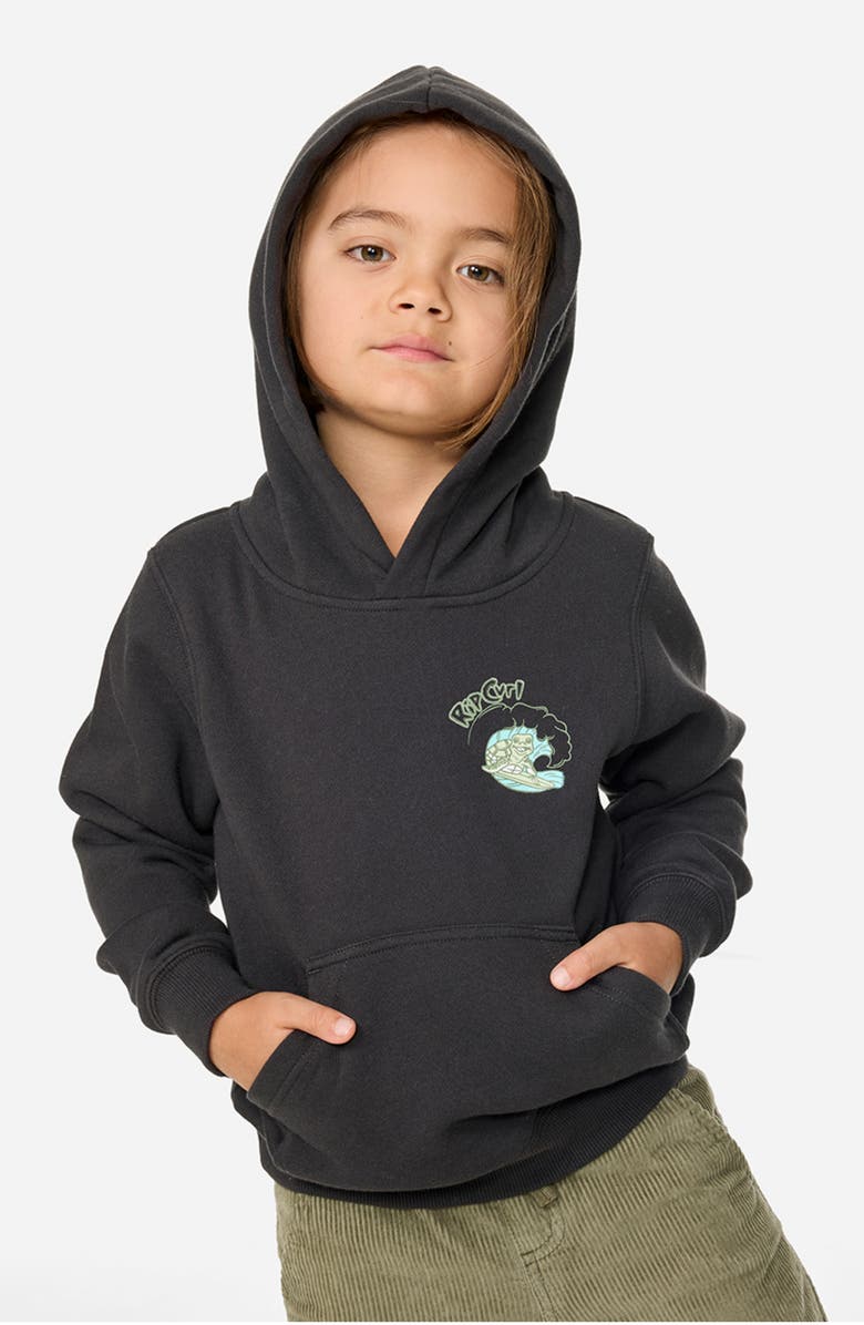 Rip Curl Kids' Ride the Wave Pullover Hoodie, Main, color, Washed Black