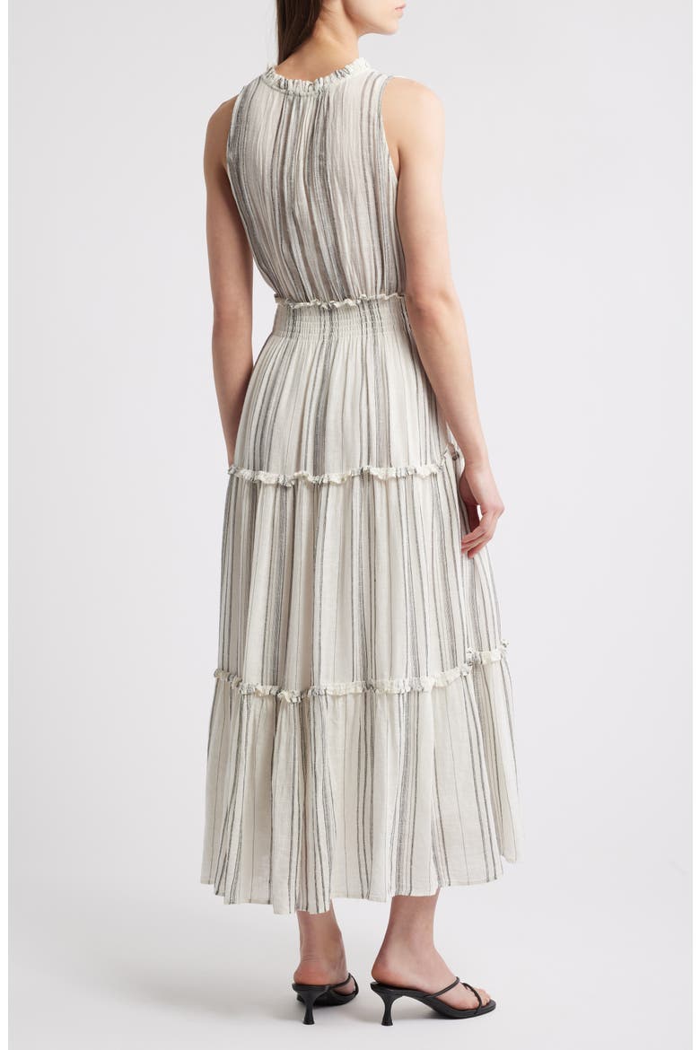 Loulou Stripe Sleeveless Linen Blend Maxi Dress, Alternate, color, BASQUE STRIPE