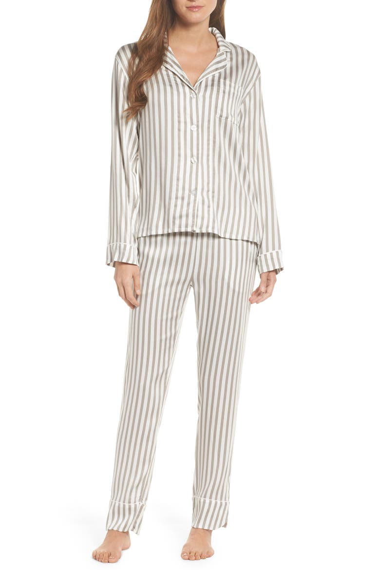 Stripe Pajamas, Main, color, SILVER