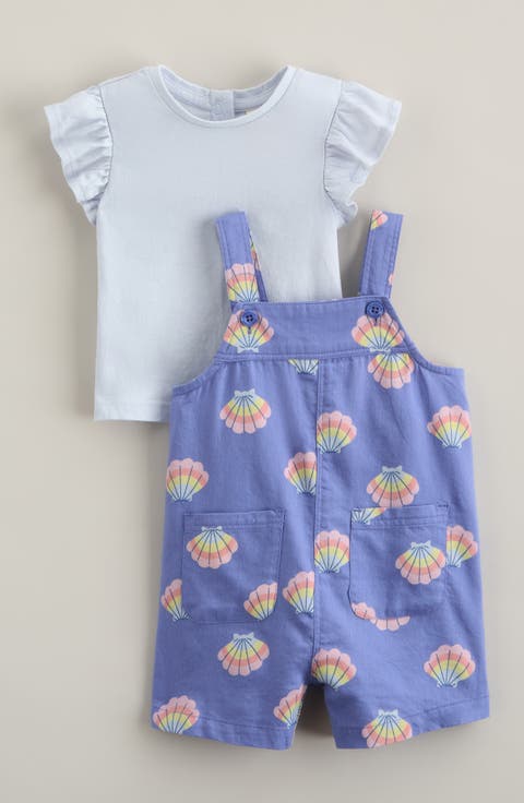 Cotton T-Shirt & Shortalls Set
