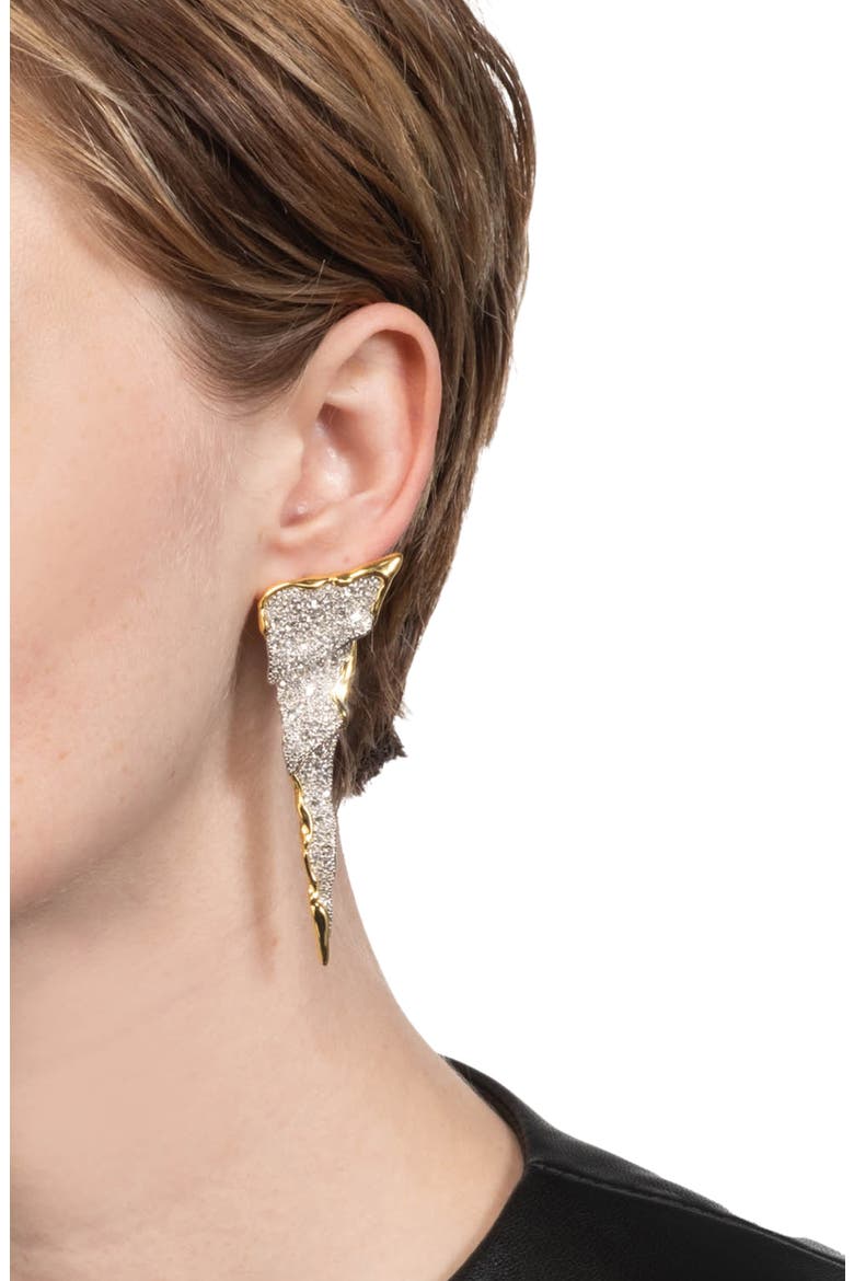 Solanales Crystal Cascade Drop Earrings, Alternate, color, GOLD/ CRYSTALS