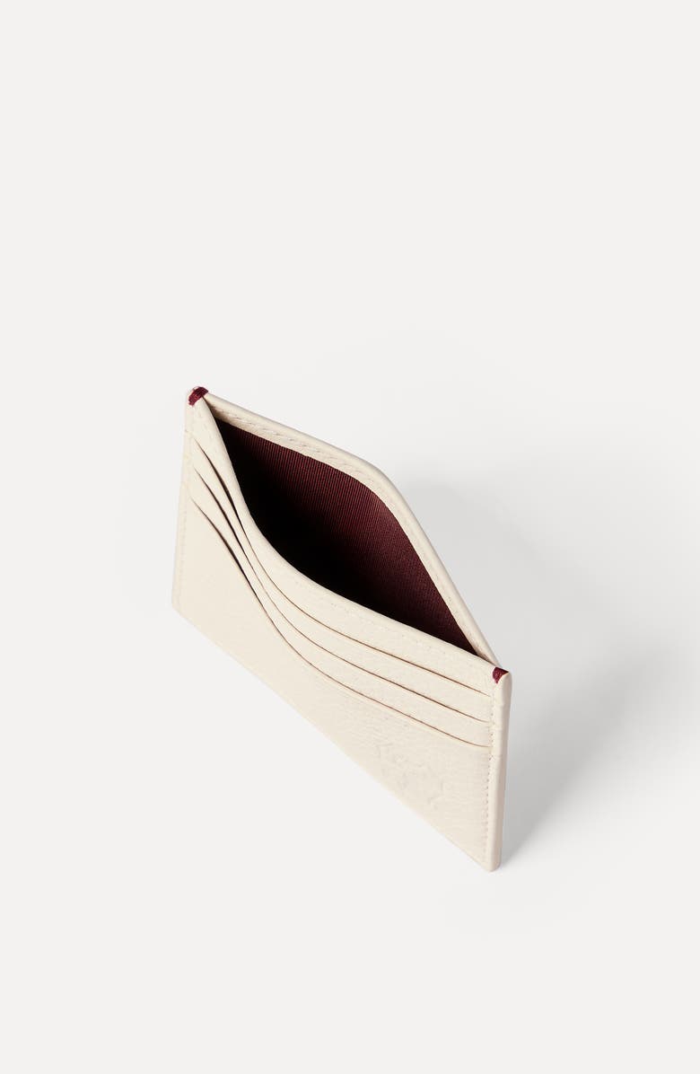 Brunello Cucinelli Calfskin card case, Alternate, color, Chalk