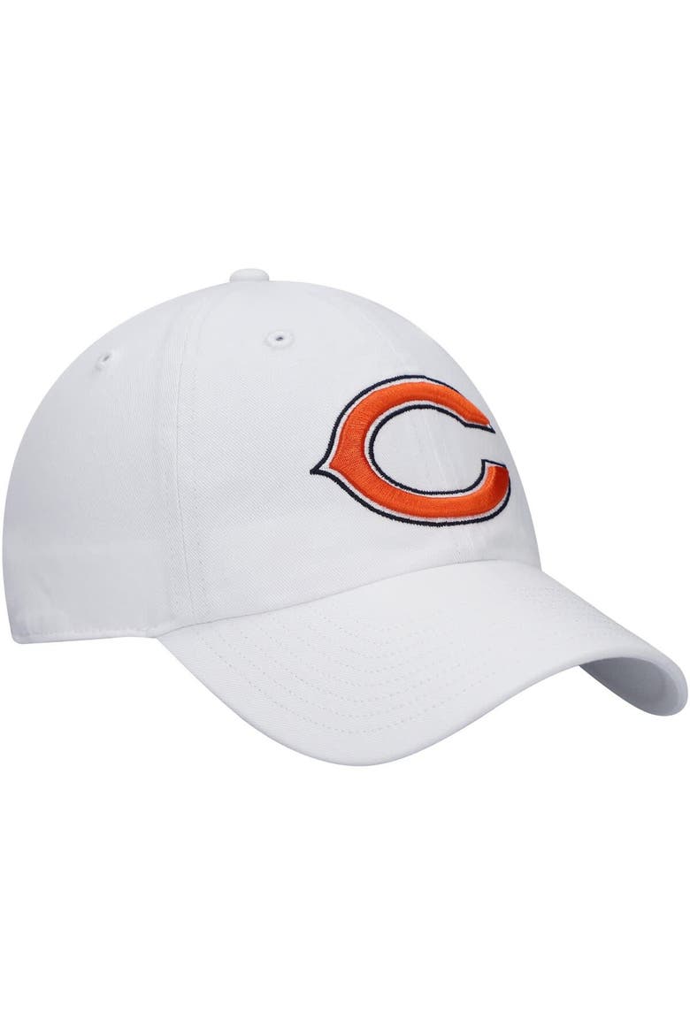 Men's '47 White Chicago Bears Logo Clean Up Adjustable Hat, Alternate, color, White
