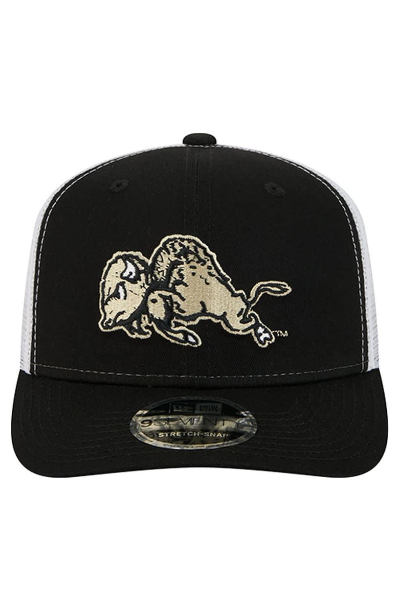 New Era Men's New Era  Black Colorado Buffaloes Team 9SEVENTY COOLERA Trucker Adjustable Hat, Alternate, color, Black