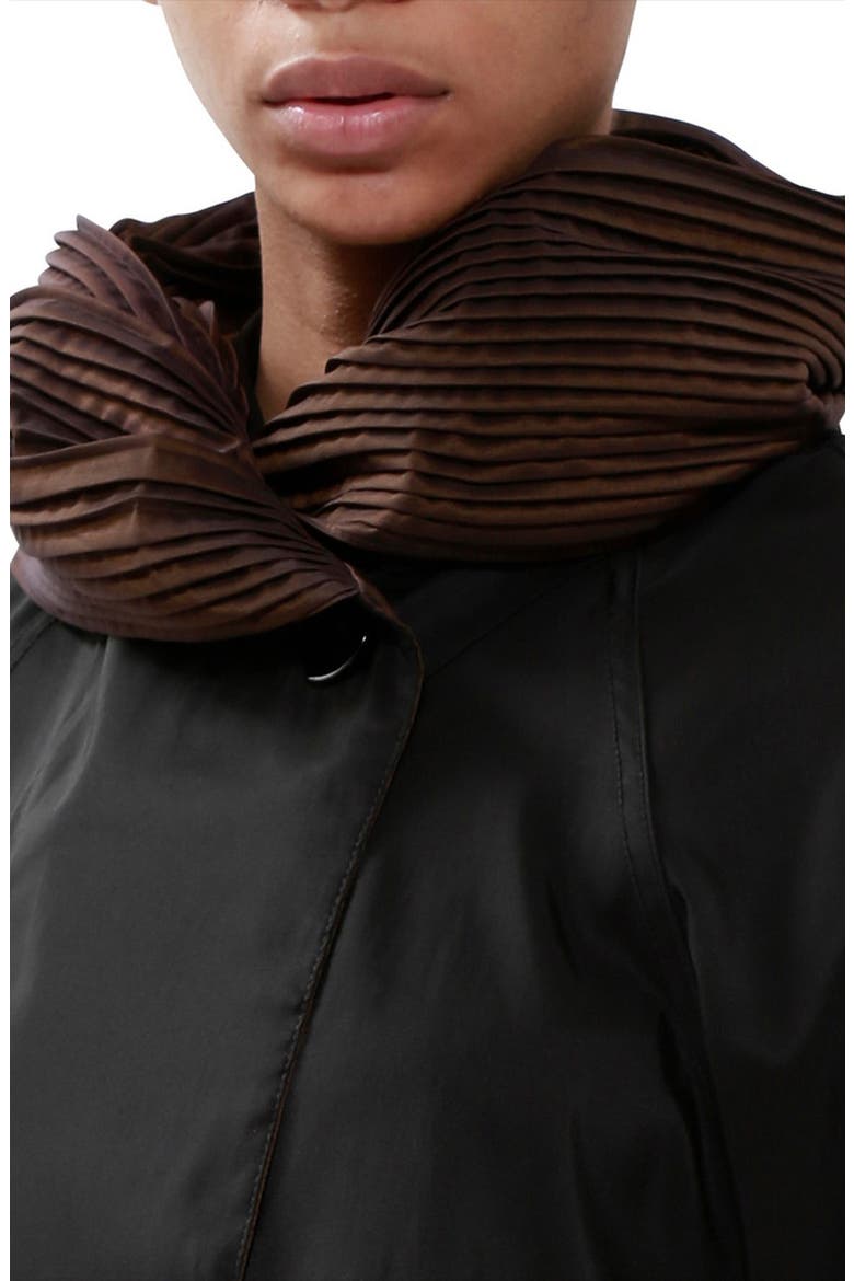 Mini Donatella Reversible Hooded Raincoat, Alternate, color, BROWN BLACK