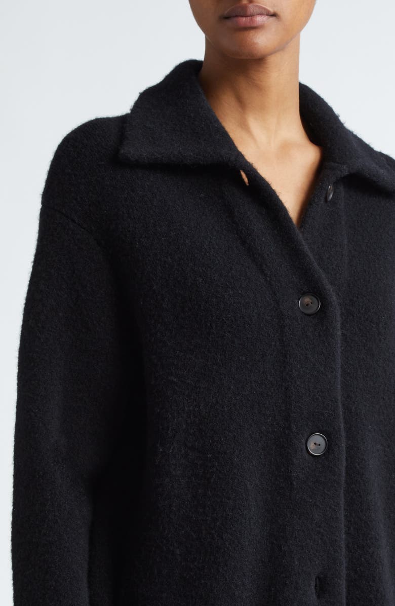 Spread Collar Button Cardigan