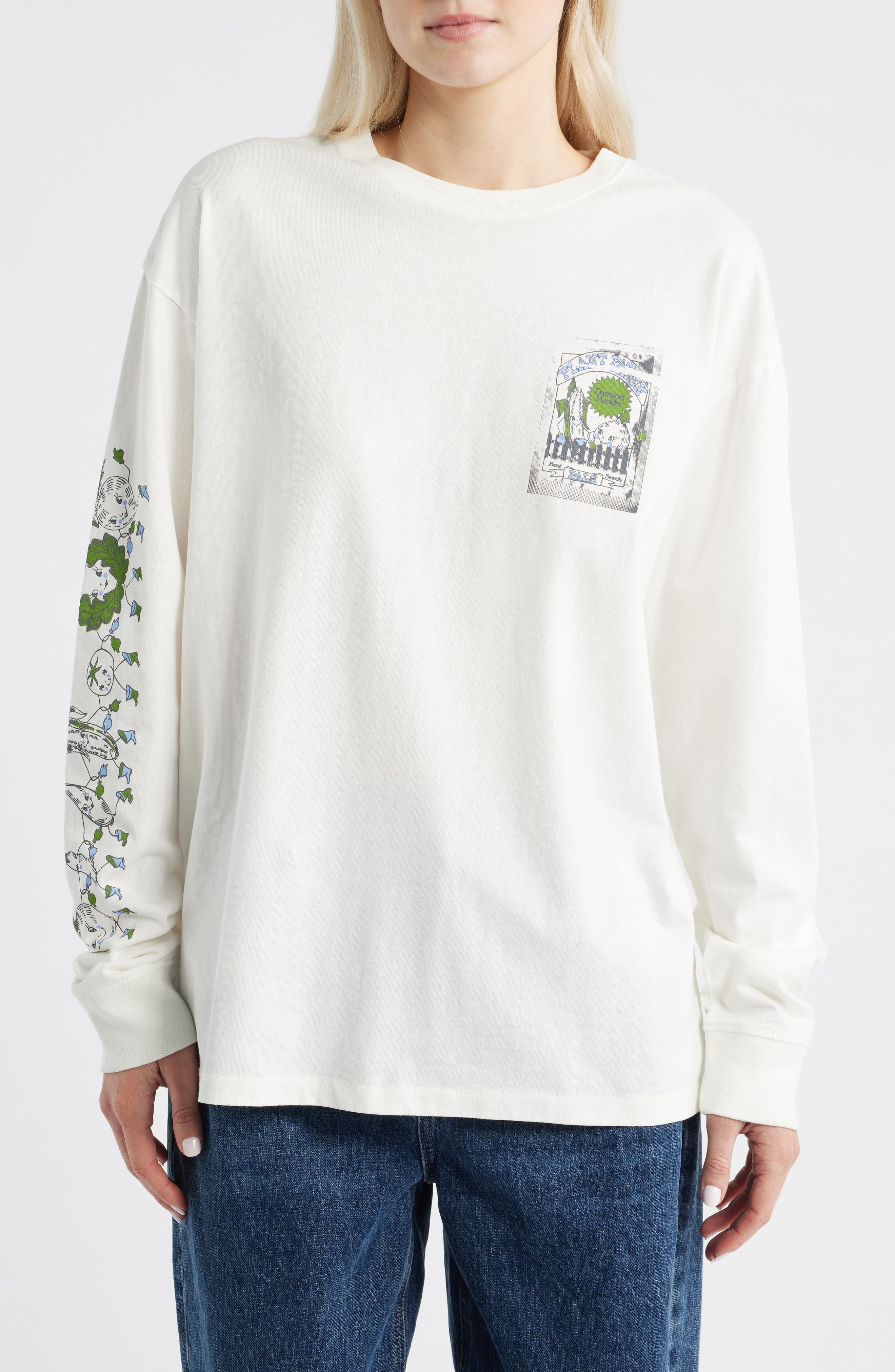 Graphic Plant Patch Organic Cotton Top