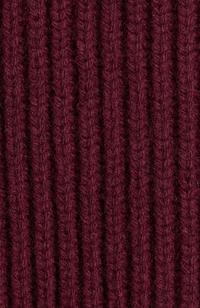 McQueen Funnel Neck Wool & Cashmere Sweater, Alternate, color, Bordeaux