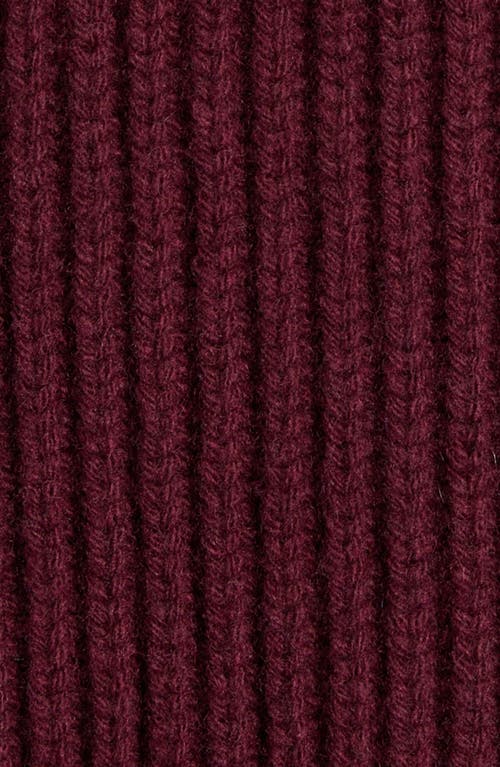 Alexander Mcqueen Ribbed Wool And Cashmere-blend Half-placket Sweater In Bordeaux