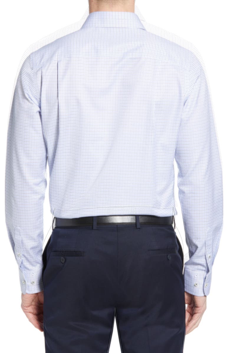 David Donahue Luxury Non-Iron Trim Fit Check Dress Shirt, Alternate, color, 