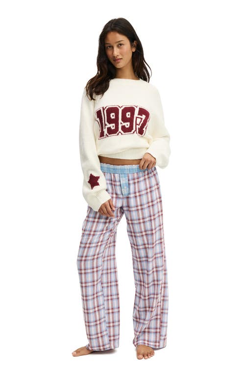 Cotton On Body Flannel Wide Leg Pant In Multi
